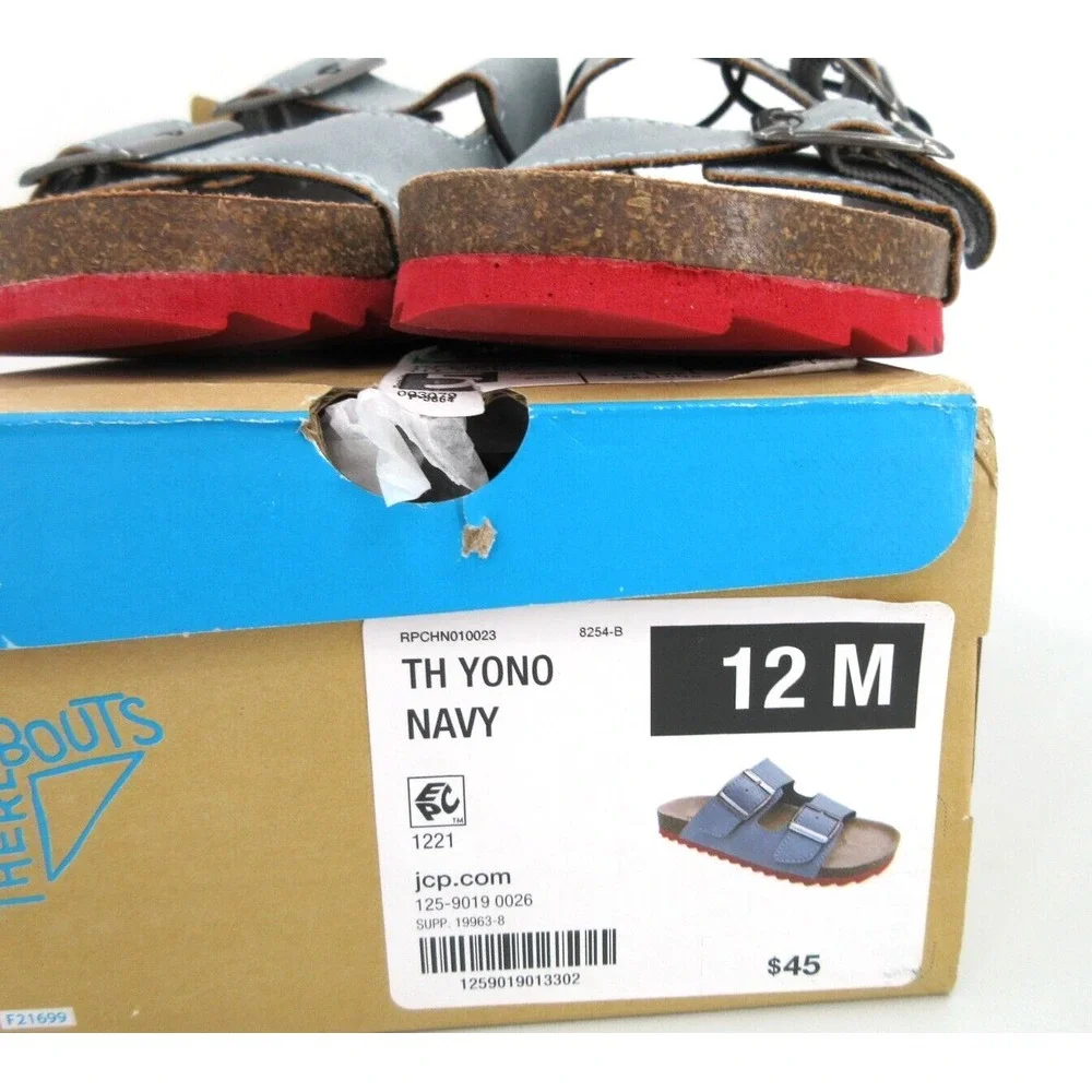 LITTLE BOY'S / GIRL'S SIZE‎ 12 THEREABOUTS NOYO FOOTBED SANDALS Blue Slides
